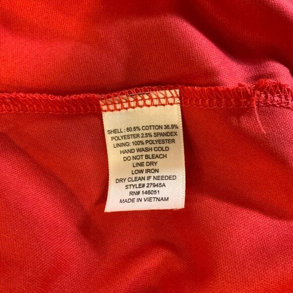 Monteau Red Spagheti strap lace elastic waist womens top large - Picture 13 of 14